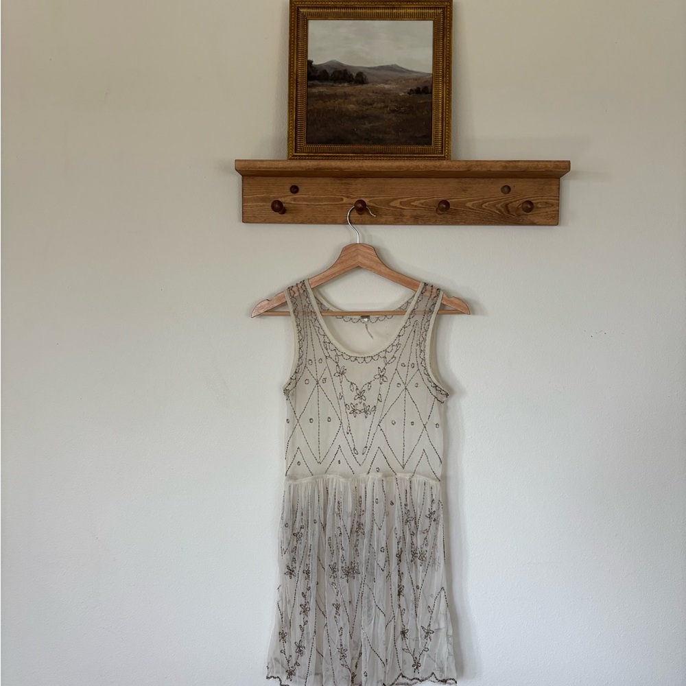 Free People Beaded Sleeveless Slipdress
